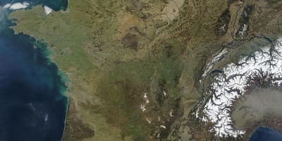 Kaart van Frankrijk satelliet