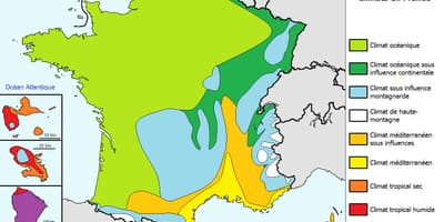 Kaart van het weer in Frankrijk